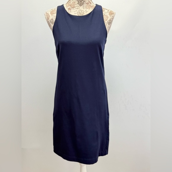 CYNTHIA ROWLEY  Blue Halter Sheath Mini Dress size L - Picture 1 of 12